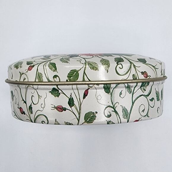 NEW Black Wristlet Zip Pouch, Vintage Floral Oval Tin Box Lauren Conrad Earrings - Picture 6 of 10